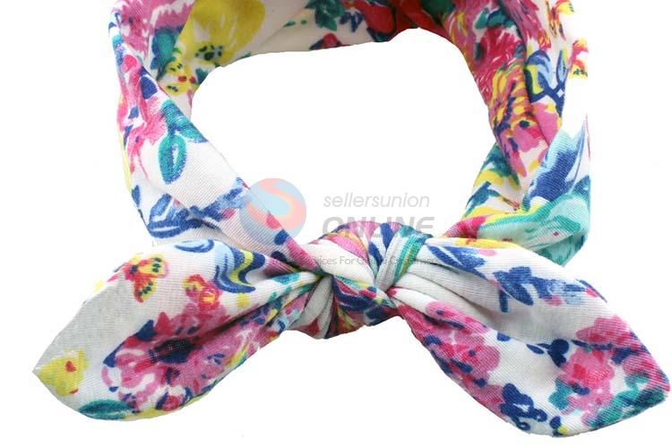 Best Selling Rabbit Design Flower Printing Hairband For Girl