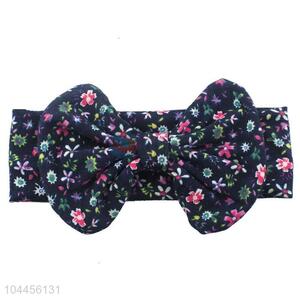 Latest Style Baby Cotton Flower Printing Bowknot Headband