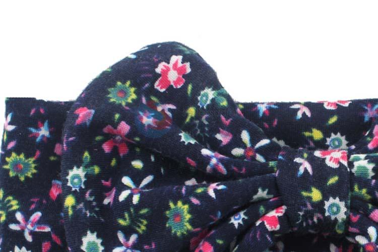 Latest Style Baby Cotton Flower Printing Bowknot Headband