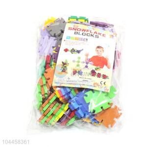 New Design Educational Toy Plastic 120 Pieces Snowflake Blocks