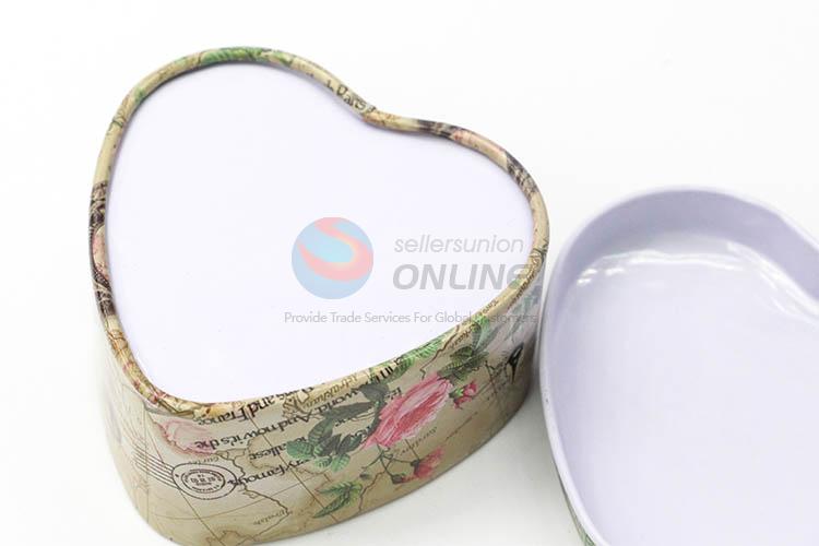 Latest Design Custom Printed Tin Storage Boxes Set in Heart Shape