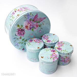 New Arrival Tin Storage Box Set in Round Shape