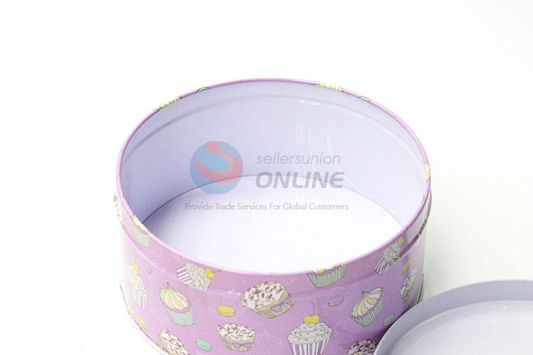 Pretty Cute Tin Storage Box Set in Round Shape