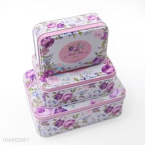 Pretty Cute Custom Printed Tin Storage Boxes Set