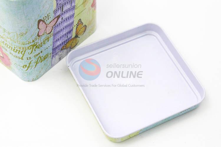 Hot Sale Square Shaped Tin Storage Box Containers Set