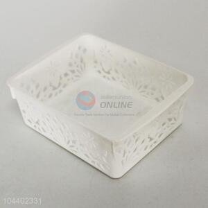 White Plastic Fashion Home Storage Basket