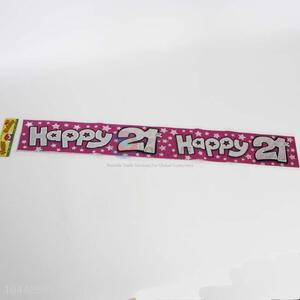 Happy 21 Birthday Party Banner