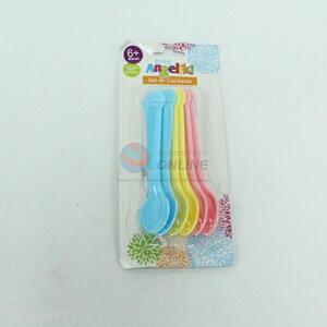 Colorful plastic spoon set for children