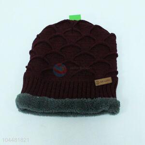 Women winter knitted flannel hat