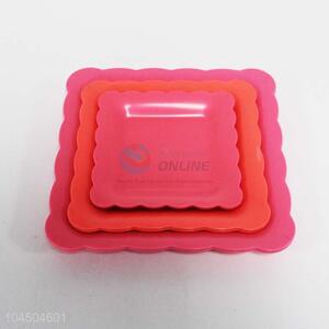 Wholesale 6 Pieces Square Plastic Plate Kitchen Food Plate