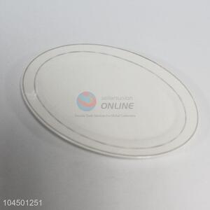 White Round Ceramic Plate for Wholesale