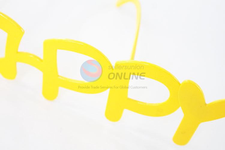 Fashion plastic happy sunglasses party sun glasses