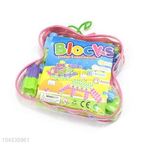 Newest Butterfly Shape Bag Packing 30 Pieces Building Blocks For Children