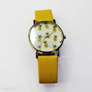 Factory price girl yellow round wrist watch,24cm