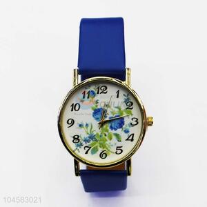 High quality flower printing wrist watch