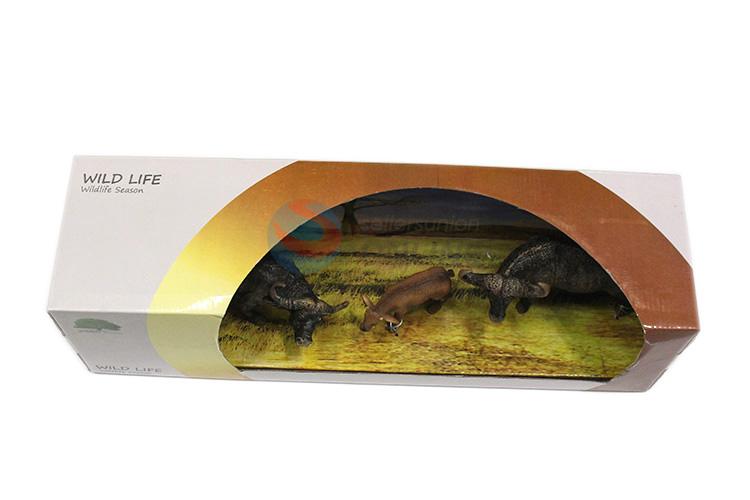 Lifelike kids animal model toy buffalo