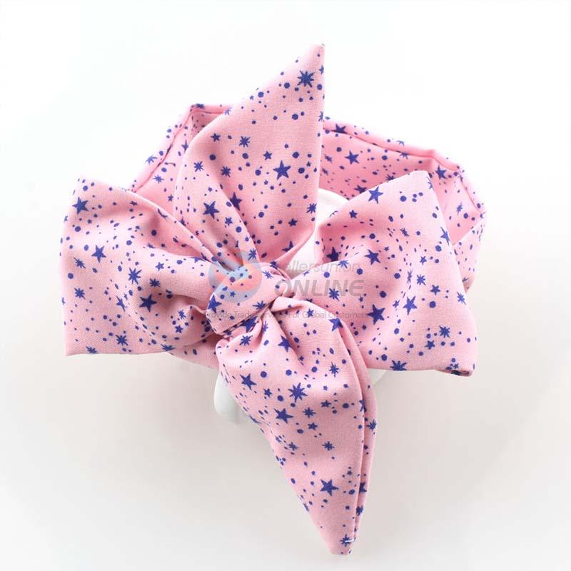 New Design Star Printing Bowknot Headband For Baby