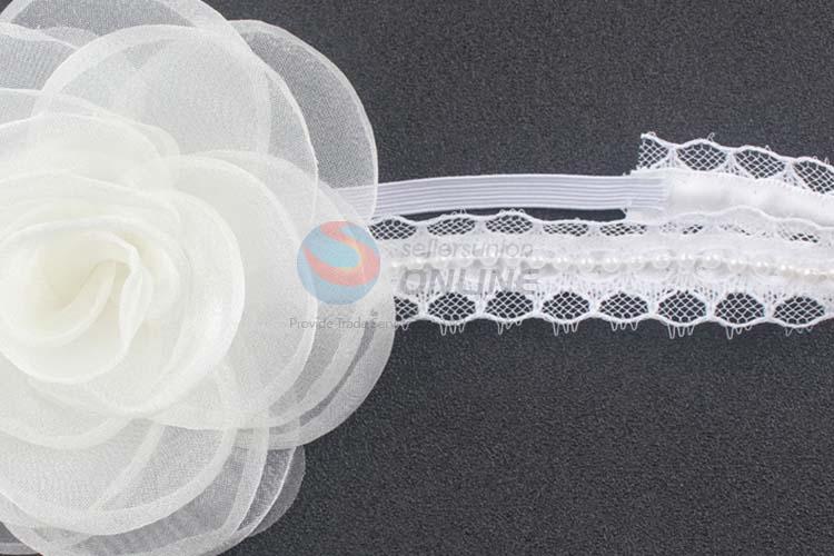 Fashion Style Newborns Lace Hairband Pearl Ornaments