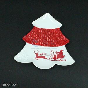 High Quality Christmas Design Ceramic Decorative Plate for Sale