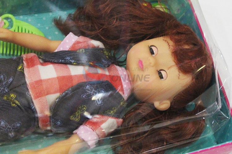 China Factory Cartoon Girl Model Doll Toy with Comb