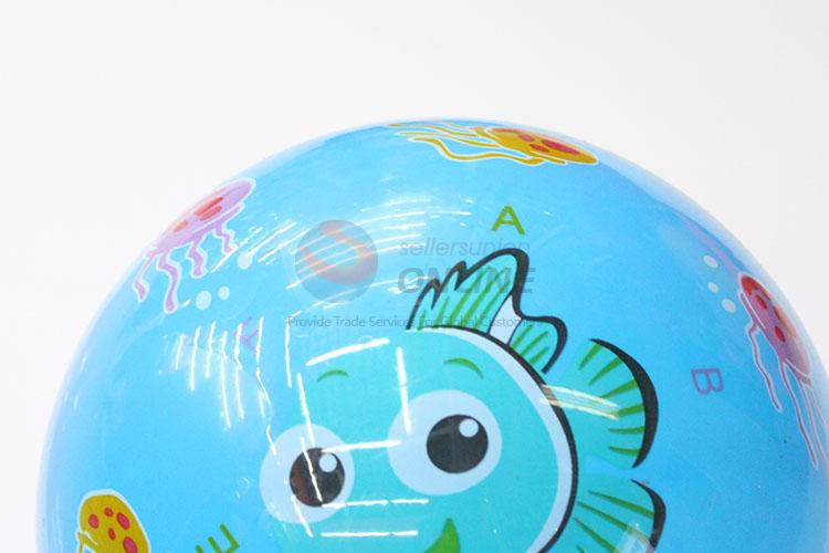 Cute Cartoon Fish Printing Blue PVC Ball