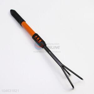 Popular Promotion Iron Garden Rake Tool with Plastic Handle