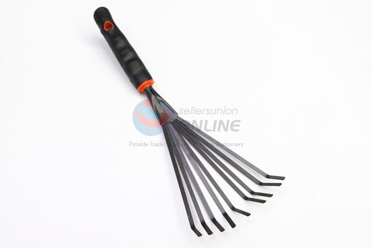 Fashion Style Iron Garden Rake Tool with Plastic Handle