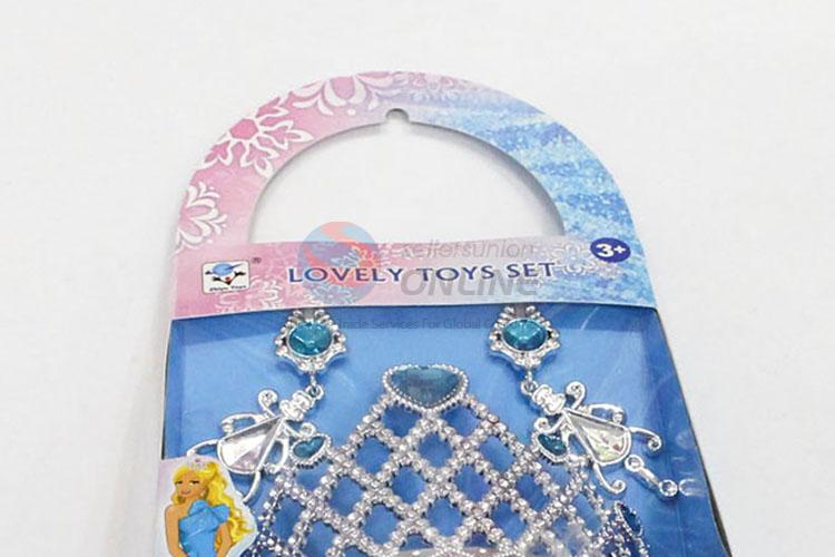 Made In China Wholesale Attractive Plastic Princess Queen Crown Accessory Jewel for Girls