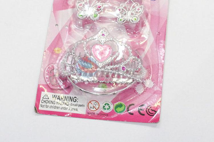 Wholesale Unique Design Attractive Plastic Princess Queen Crown Accessory Jewel for Girls