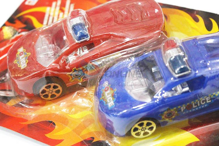 Top Quality Plastic Pull-Back Vehicle Cartoon Police Car Toy Car