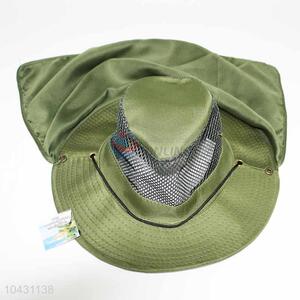 Green Color Vented Wide Brim Legionere Hat