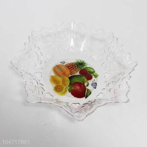 Fruit Pattern Octagon Shaped Plastic Fruit Plate