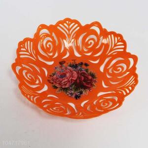 Red Color Hollow Flower Fruit Plate