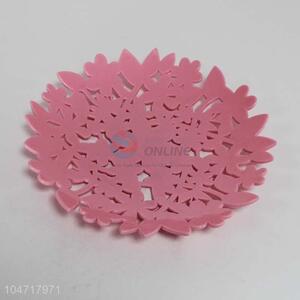 Pink Color Hollow Flower Fruit Plate