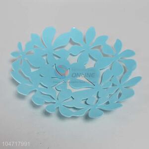 Blue Color Hollow Flower Fruit Plate