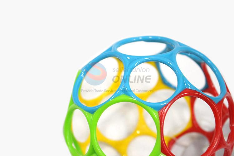 Wholesale colorful plastic hollow football shape toy