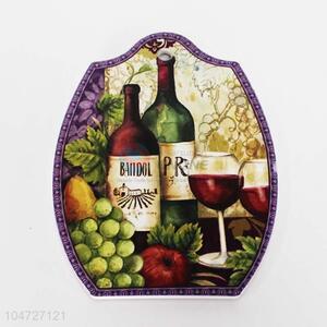 Exquisite Red Wine Pattern Ceramic Cork Pot Mat