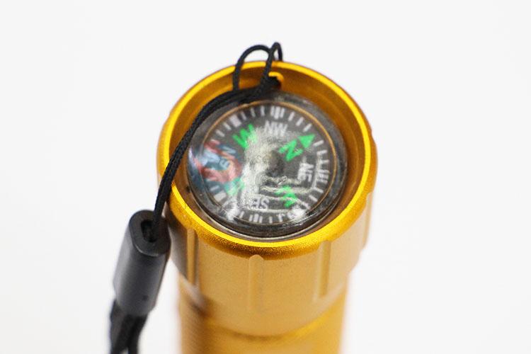 Personalized Safe Aluminum Alloy Golden Color Flashlight with XPE Lamp Bulb