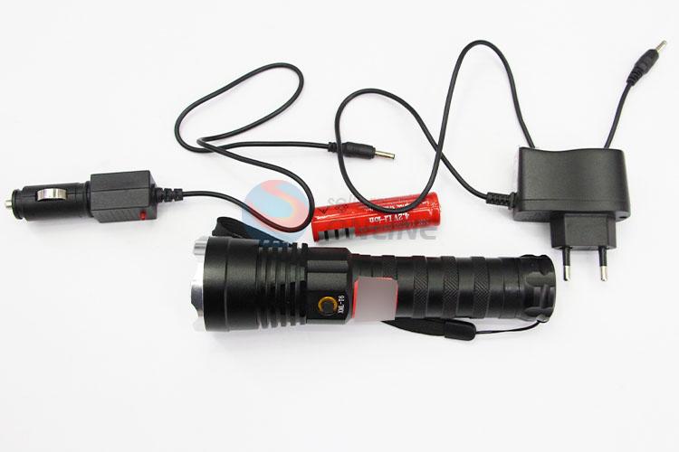 Promotional Custom Waterproof Flashlight with T6 Lamp Bulb and 18650 Battery