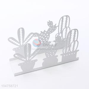 Latest Design Cactus Shaped White Color Iron Napkin Holder