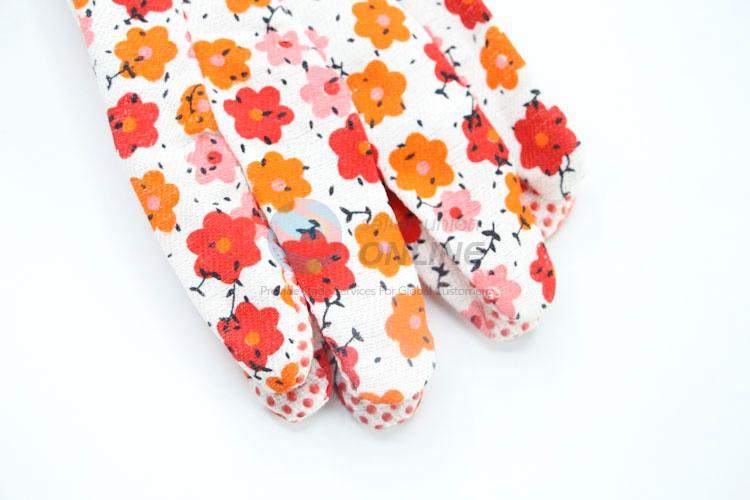 Flower Printed Safety Gloves Gardening Gloves Working Gloves