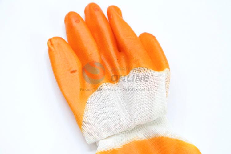 Orange Color PVC Working Gloves Protective Gloves Safety Gloves