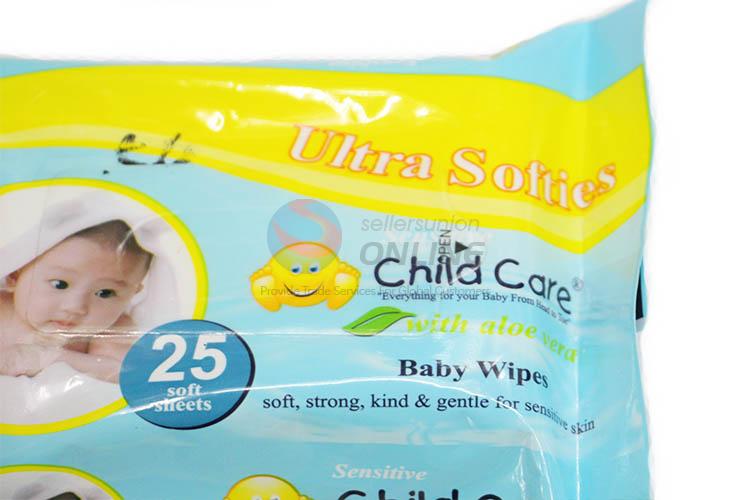 Best Selling Women Soft Wipes Wet Tissue 25 Pcs Clean Wipes