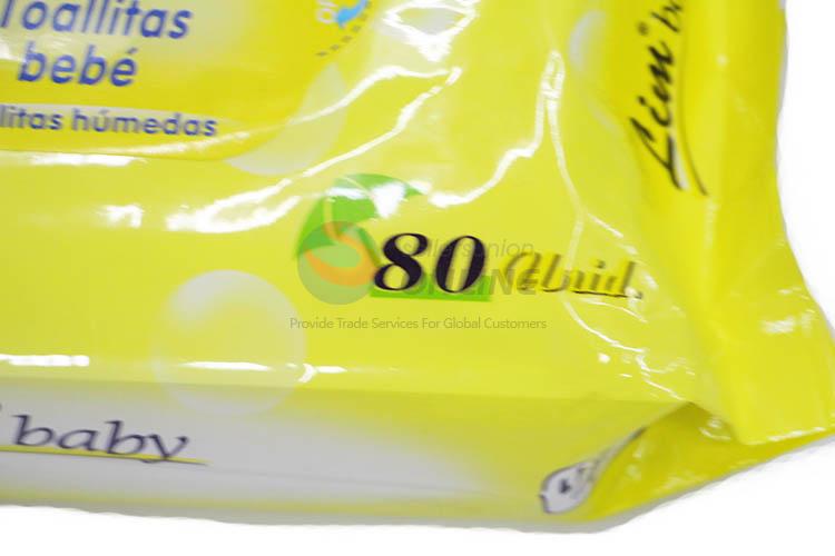 Fashion Design 80 Pcs Baby Wipes Wet Tissue Cleaning Wipes