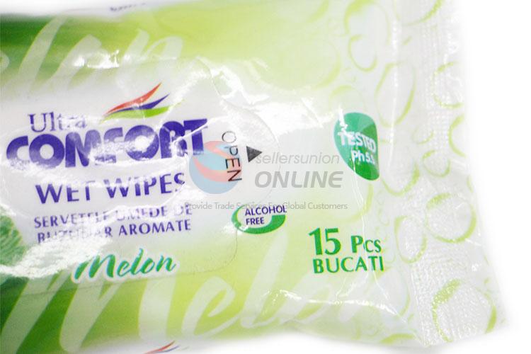 Elegant 15 Pieces Clean Wipes Wet Tissue High Quality Baby Wipes