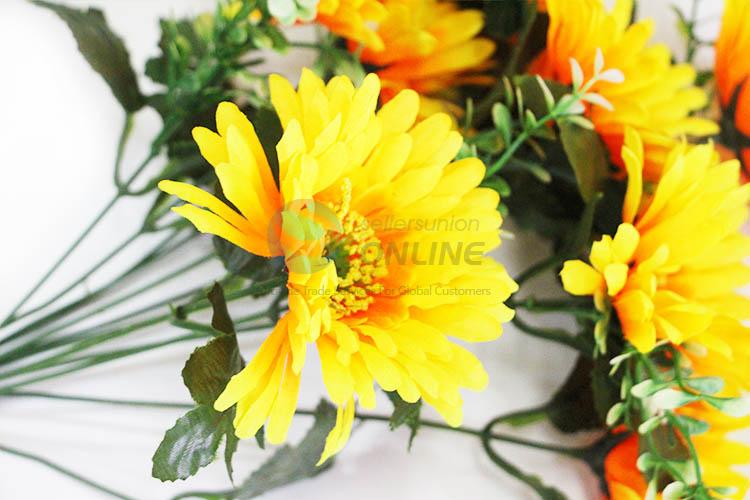 Long Stripe Artificial Yellow Flowers Wedding Party Festival Decoration