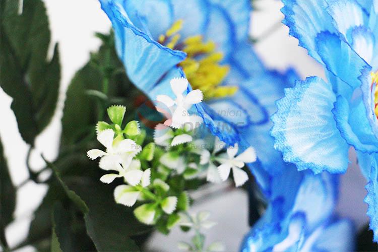 Blue Color Vivid Fake Flower Wedding Flower Bridal Bouquets Decoration