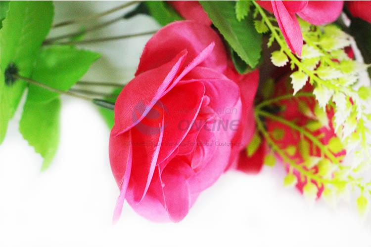 Red Color Artificial Red Roses Decoration Charm Artificial Flowers