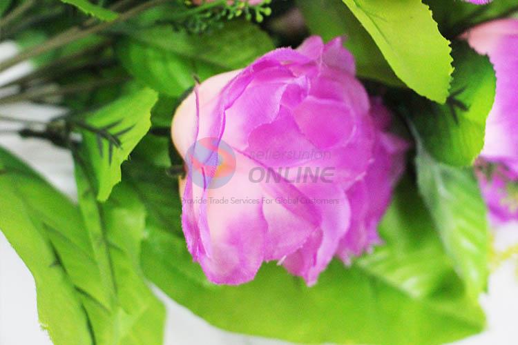 Beautiful Artificial Purple Roses Flowers for Festival Party Decoration