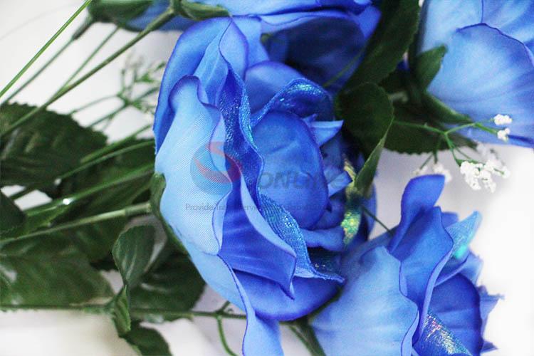 Blue Color Artificial Flower for Wedding Home Party Decoration